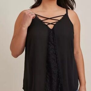 Like New TORRID Elegant Black Lace Women's Top